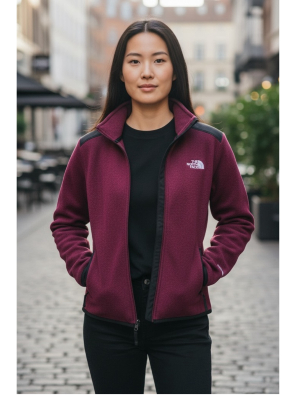 Women's The North Face Fleece alpine 200 Jacket Size S Purple Black